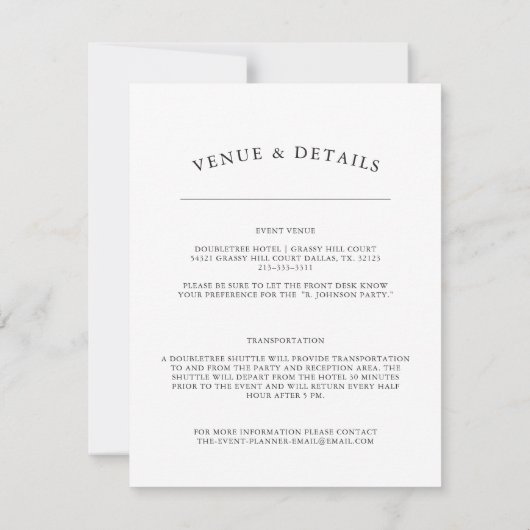 警察スタイルアメリカ国旗のパーティー|イベントゲスト情報 出欠カード (裏面)