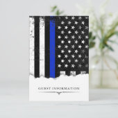 警察スタイルアメリカ国旗パーティー|イベントスモール エンクロージャーカード (スタンド正面)
