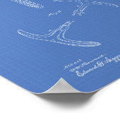 警察チェーンニッパー1884特許アート – 青写真 ポスター (角)