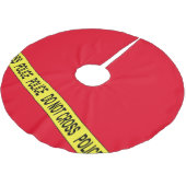 警察テープクリスマスツリースカート ブラッシュドポリエステルツリースカート (アングル)