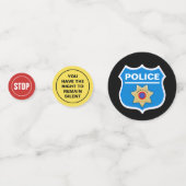警察テーマの誕生日パーティー コンフェッティ (正面)