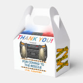 警察テーマ子供の誕生日パーティー フェイバーボックス (裏面サイド)