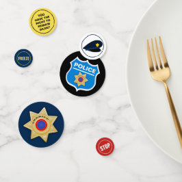 警察テーマ誕生会 コンフェッティ