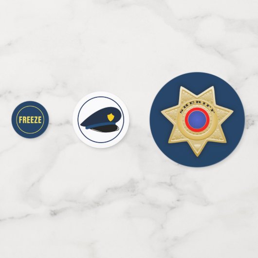 警察テーマ誕生会 コンフェッティ (裏面)