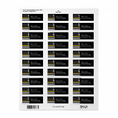 警察ディスパッチャスタイル米国国旗 ラベル (フルシート)