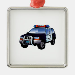 警察デザインカーデジタルアートデスティニー セラミックオーナメント