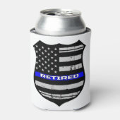 警察バッジブルーライン退職した 缶クーラー (缶正面)