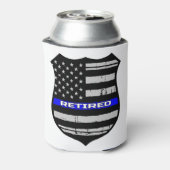 警察バッジブルーライン退職した 缶クーラー (缶裏面)