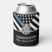 警察バッジ薄いブルーラインアカデミー卒業 缶クーラー (缶裏面)