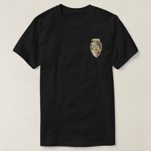 警察バッジ Tシャツ (デザイン正面)