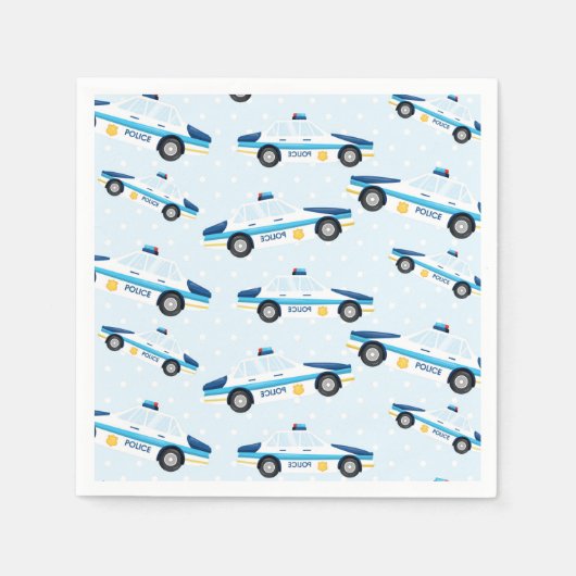 警察パターン スタンダードカクテルナプキン (正面)