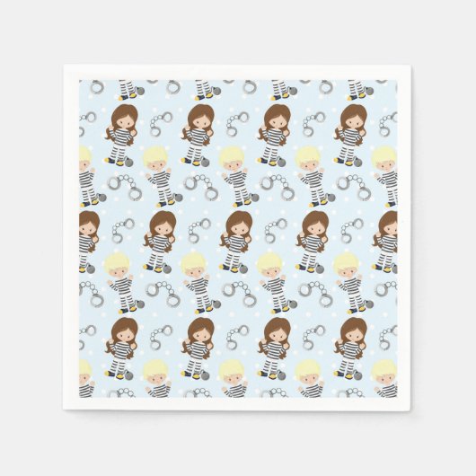 警察パターン スタンダードカクテルナプキン (正面)