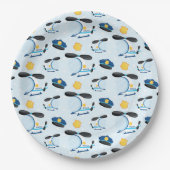 警察パターン ペーパープレート (正面)