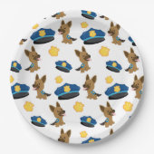 警察パターン ペーパープレート (正面)