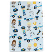 警察パターン ミディアムペーパーバッグ (正面)