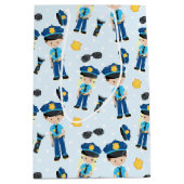 警察パターン ミディアムペーパーバッグ (正面)