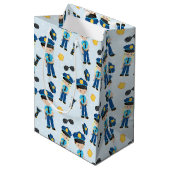 警察パターン ミディアムペーパーバッグ (正面アングル)