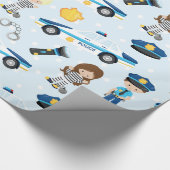 警察パターン ラッピングペーパー (角)