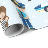 警察パターン ラッピングペーパー (ロールコーナー)