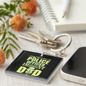 警察パパ |法執行 |父の日 キーホルダー (正面右)