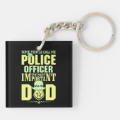 警察パパ |法執行 |父の日 キーホルダー (裏面)
