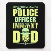 警察パパ |法執行 |父の日 マウスパッド (正面)