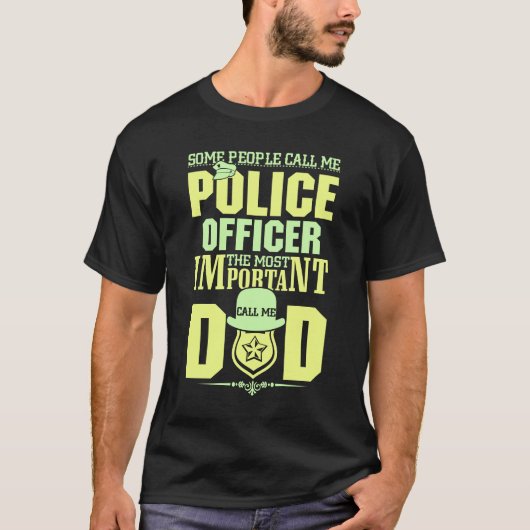 警察パパ |法執行 |父の日 Tシャツ (正面)