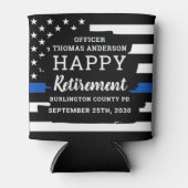 警察パーソナライズされたの引退 缶クーラー (正面)