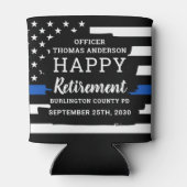 警察パーソナライズされたの引退 缶クーラー (裏面)