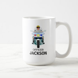 警察パーソナライズされたバイク将校コーヒーマグ コーヒーマグカップ