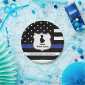 警察パーソナライズされたバッジ退職 ペーパープレート (パーティー)