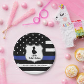 警察パーソナライズされたバッジ退職 ペーパープレート (パーティー)