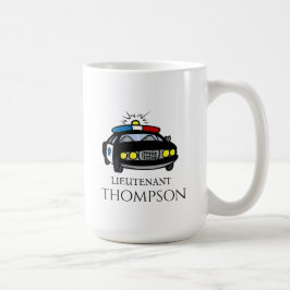 警察パーソナライズされた中尉コーヒー・マググ コーヒーマグカップ