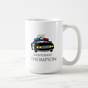警察パーソナライズされた中尉コーヒー・マググ コーヒーマグカップ
