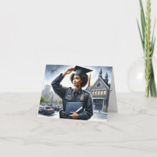 警察パーソナライズされた学院卒業カードブラック カード