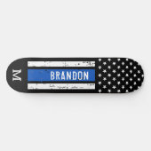 警察パーソナライズされた法執行優良線 スケートボード (横)