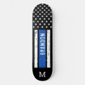 警察パーソナライズされた法執行優良線 スケートボード (正面)