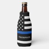 警察パーソナライズされた法執行優良線 ボトルクーラー (ボトル正面)