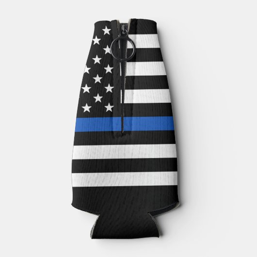 警察パーソナライズされた法執行優良線 ボトルクーラー (裏面)