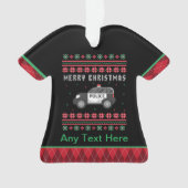 警察パーソナライズされた車の醜いクリスマス オーナメント (正面)