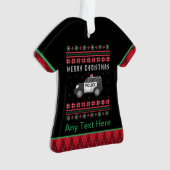 警察パーソナライズされた車の醜いクリスマス オーナメント (正面)