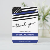 警察パーソナライズされた退職お祝い サンキューカード (スタンド正面)