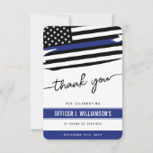 警察パーソナライズされた退職お祝い サンキューカード (正面)