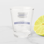 警察パーソナライズされた退職お祝い ショットグラス (裏面)