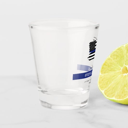 警察パーソナライズされた退職お祝い ショットグラス (左)