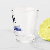 警察パーソナライズされた退職お祝い ショットグラス (右)