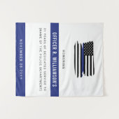 警察パーソナライズされた退職お祝い タペストリー (正面(横))