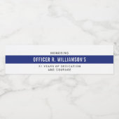 警察パーソナライズされた退職お祝い ペットボトルラベル (シングルラベル)