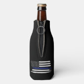 警察パーソナライズされた退職お祝い ボトルクーラー (ボトル裏面)