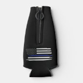 警察パーソナライズされた退職お祝い ボトルクーラー (裏面)